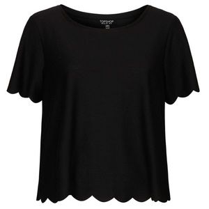 Topshop Black Scallion Tee